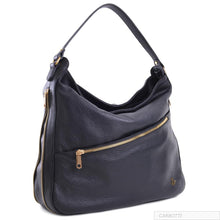 CARBOTTI 1750 Luxurious Italian Leather Shoulder Handbag - Black