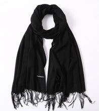 Solid Silky Soft Cashmere Pashmina Wrap Scarves with Tassels in 17 Colors