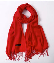 Solid Silky Soft Cashmere Pashmina Wrap Scarves with Tassels in 17 Colors