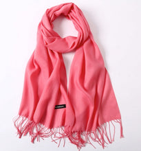 Solid Silky Soft Cashmere Pashmina Wrap Scarves with Tassels in 17 Colors