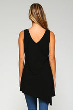 Black Grinding Tank Top With Letter Print