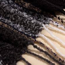 Acrylic Plaid Winter Scarves with Tassels in 5 Colors