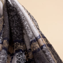 Acrylic Plaid Winter Scarves with Tassels in 5 Colors