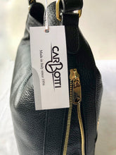CARBOTTI 1750 Luxurious Italian Leather Shoulder Handbag - Black