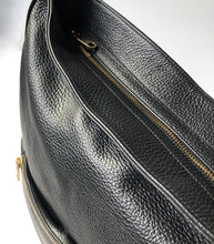 CARBOTTI 1750 Luxurious Italian Leather Shoulder Handbag - Black