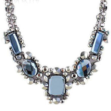 Blue and Silver Immitation Gemstone Necklace