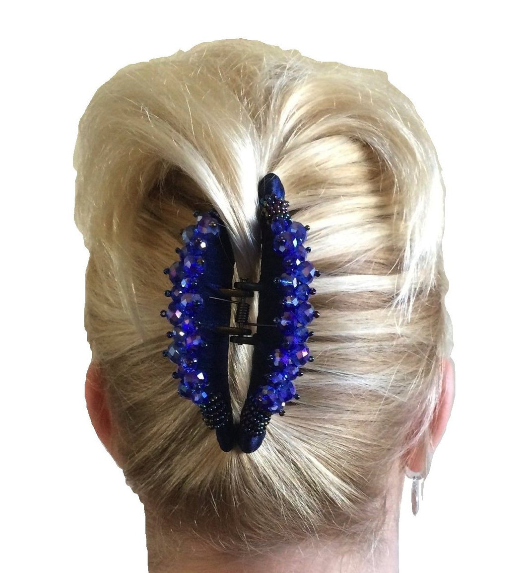 Large Hair Clip Claw - Dark Blue