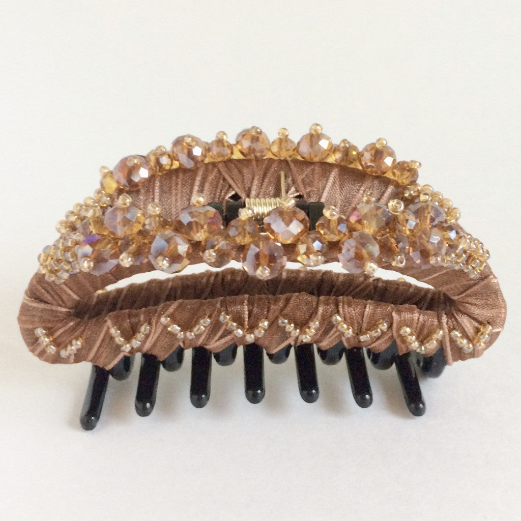 No Slip Strong Large Hair Clip Claw -  Light Brown