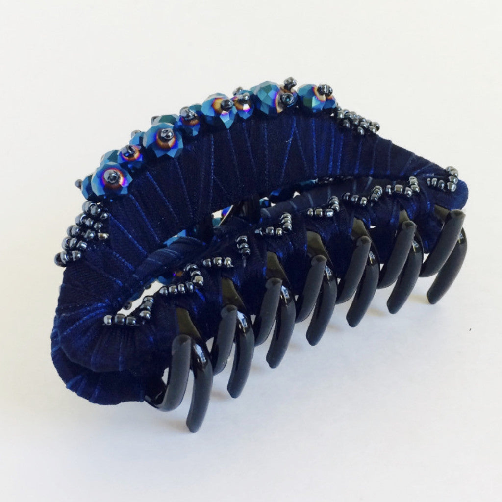 Large Hair Clip Claw Dark Blue Lady Laila Boutique