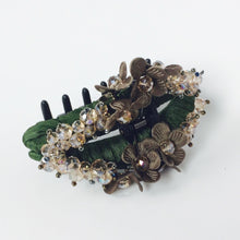 Army Green Large Strong Flower Hair Clip Claw