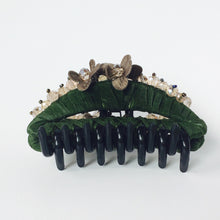 Army Green Large Strong Flower Hair Clip Claw