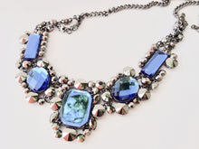 Blue and Silver Immitation Gemstone Necklace