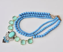 Turquoise Gemstone Beads Collar Statement Necklace