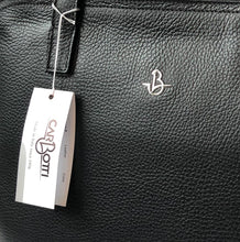 CARBOTTI Dollaro Italian Leather Shoulder Handbag Alice 2606- Black