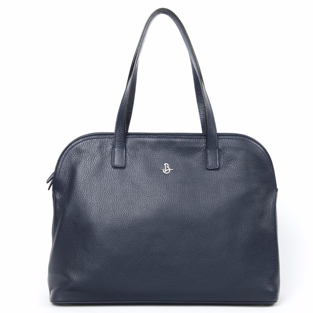 CARBOTTI Dollaro Italian Leather Shoulder Handbag Alice 2606- Blue