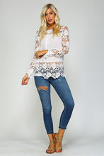 White Long Sleeve Lace Top
