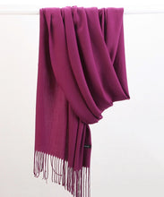 Solid Silky Soft Cashmere Pashmina Wrap Scarves with Tassels in 17 Colors