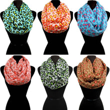Neon Multicolor Leopard Print Lightweight Scarves in 6 Colors