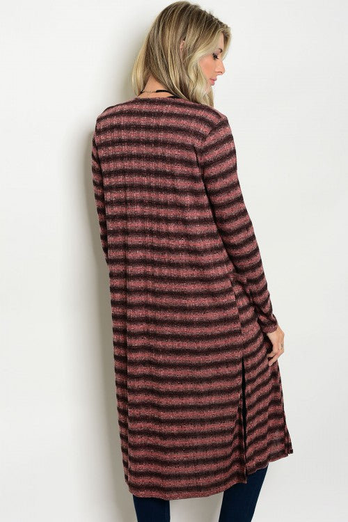 Black Knit Duster Cardigan main image 1