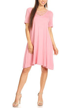 Light Pink Jersey Knit A-line Dress