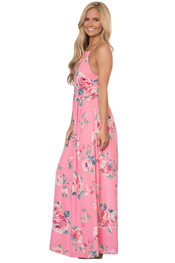 Pink Floral Maxi Dress – Lady Laila Boutique