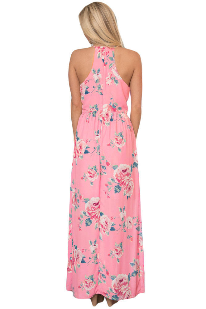 Pink Floral Maxi Dress – Lady Laila Boutique