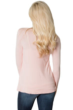 Black or Pink Crisscross V-Neck Ruffle Detail Long Sleeve Top