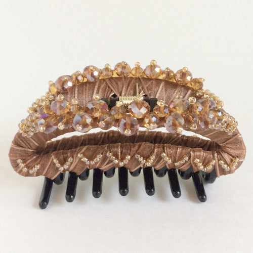 No Slip Strong Large Hair Clip Claw -  Light Brown