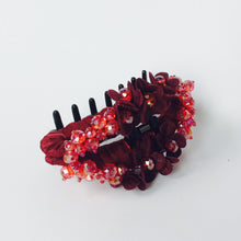 Red Large Strong Flower Hair Clip Claw