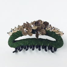 Army Green Large Strong Flower Hair Clip Claw