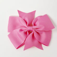 Girls 4 1/4” Large Hair Bow Clip - Watermelon Pink