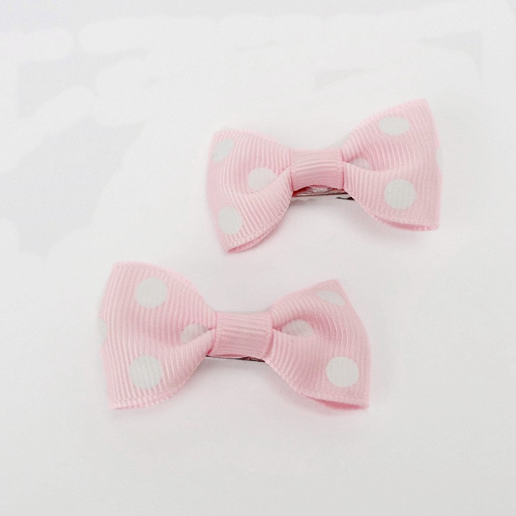 Set of 2 White Small Hair Clips