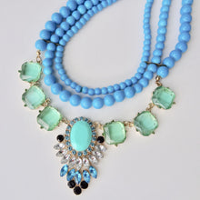 Turquoise Gemstone Beads Collar Statement Necklace