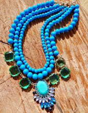 Turquoise Gemstone Beads Collar Statement Necklace